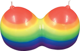 Rainbow Jumbow Boobie Shape Novelty Candle Party Gifts and Novelties